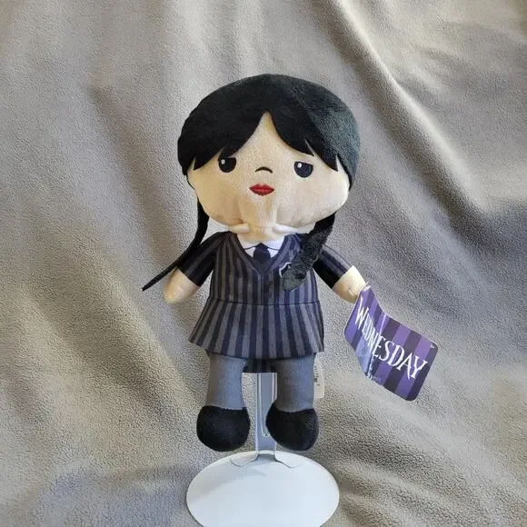 WEDNESDAY Addams Plush Doll Just Play MGM Series Soft Toy Merlina Mercredi - Picture 1 of 10